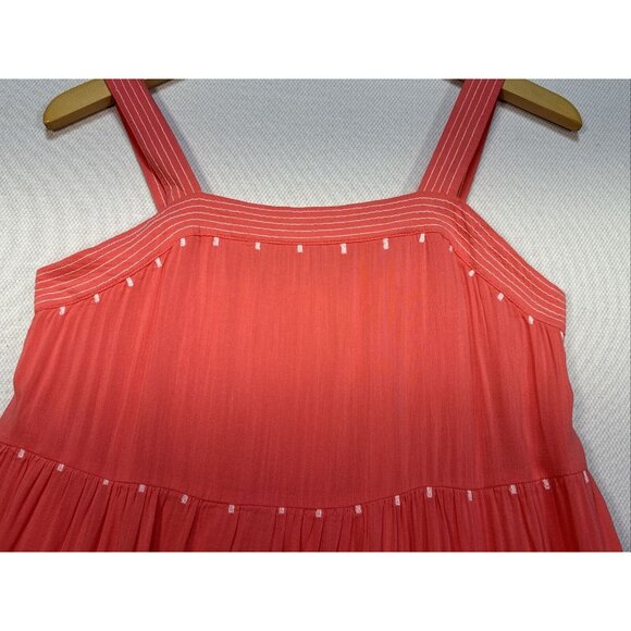 Old Navy Womens Tiered Sundress Size XS Coral Sleeveless Lined - Picture 5 of 12